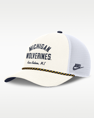 Michigan Denim Men's Nike College Trucker Adjustable Hat. Nike.com